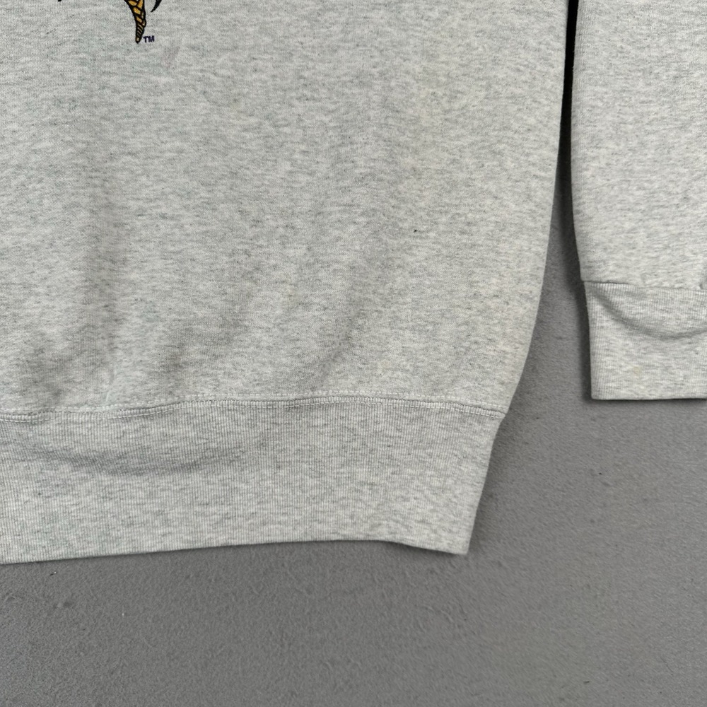 Vintage 90s Minnesota Vikings Sweatshirt Men's Medium Gray Pro Player 1996 - Picture 9 of 16